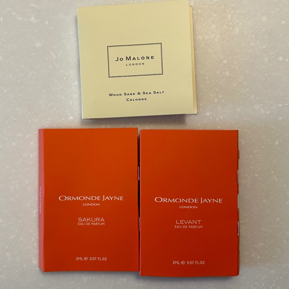 Ormonde Jayne and Jo Malone fragrance samples